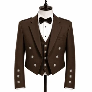 Brown Prince Charlie Kilt Jacket
