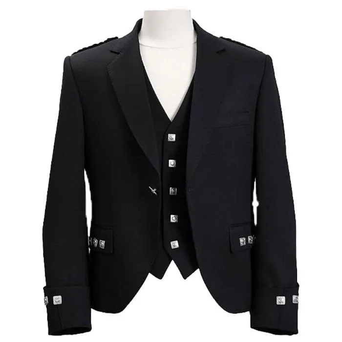 Classic Black Argyle Kilt Jacket