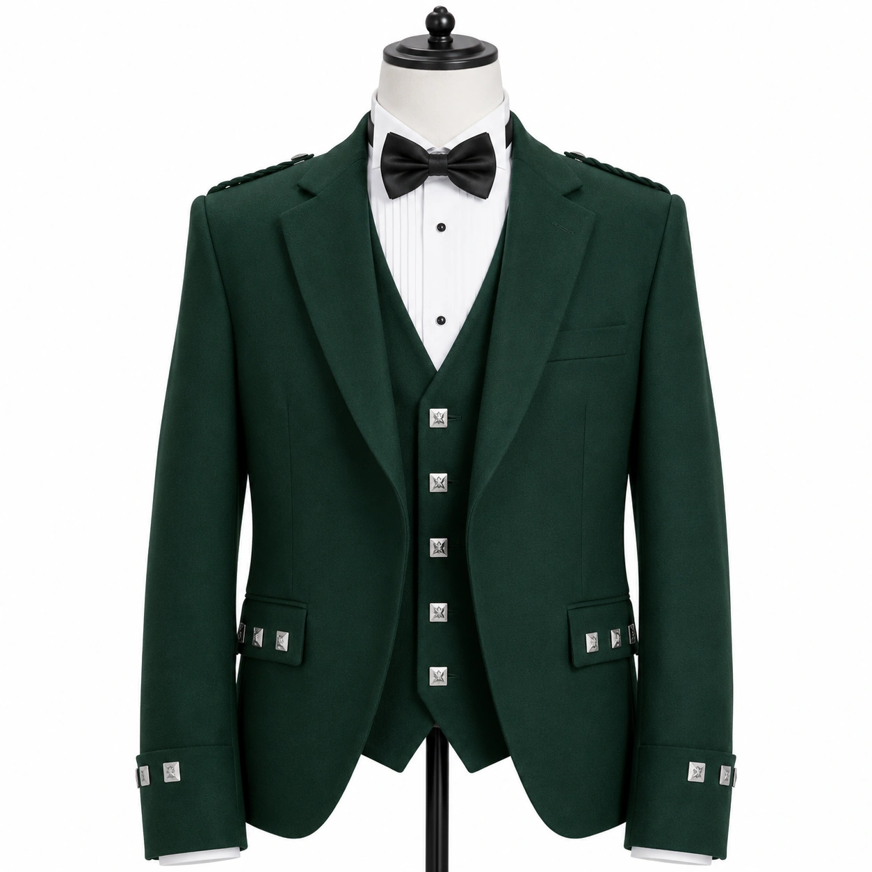 Dark Green Argyle Kilt Jacket