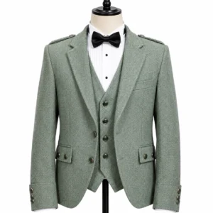 Lovat Green Argyle Kilt Jacket