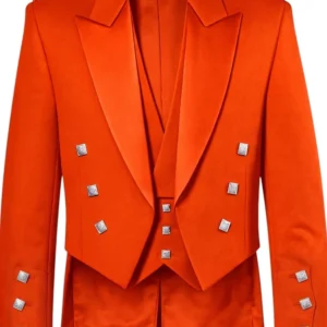 Orange Prince Charlie Kilt Jacket