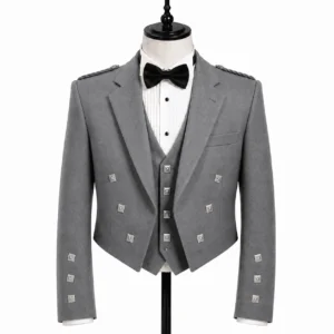 Prince Charlie Grey Kilt Jacket
