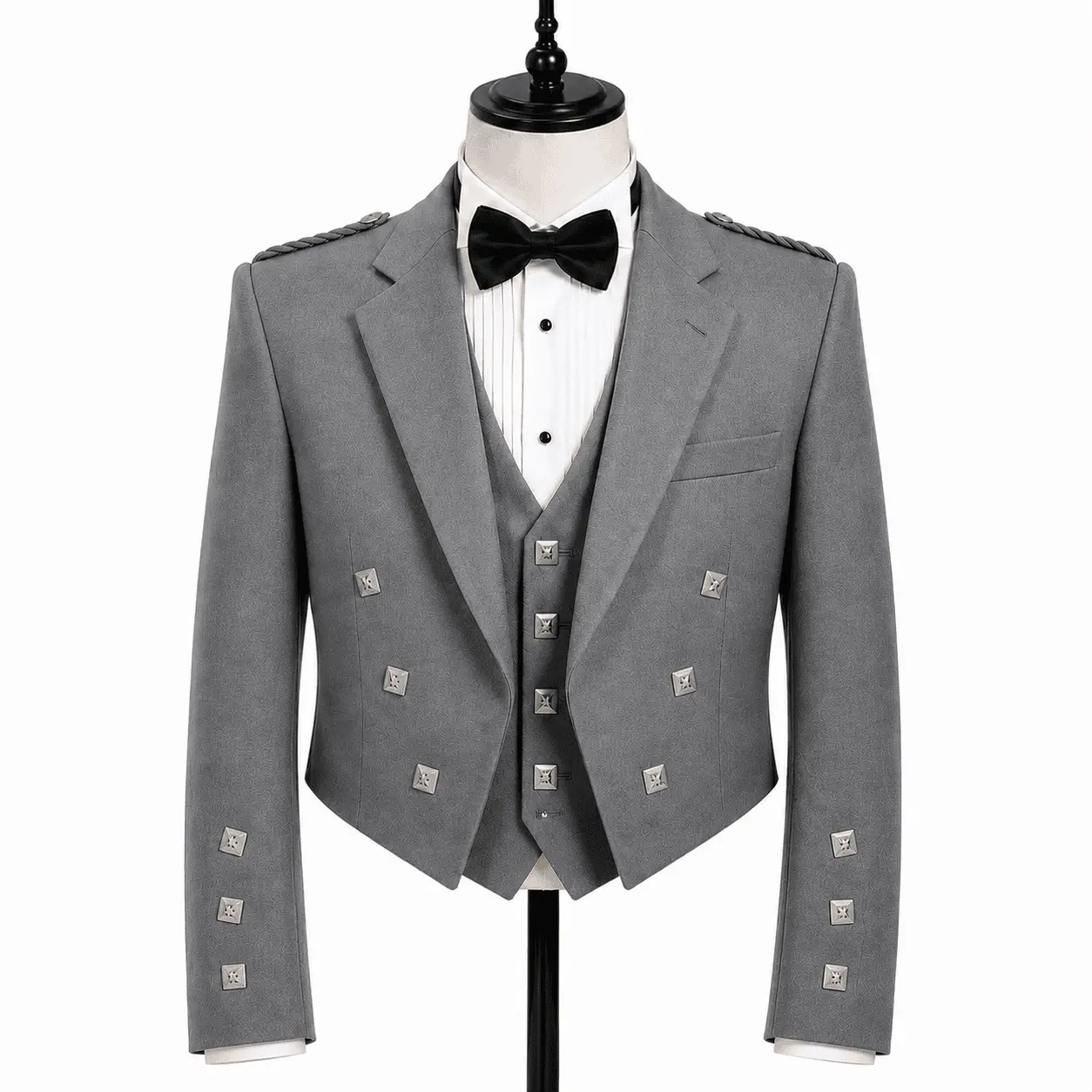 Prince Charlie Grey Kilt Jacket